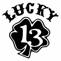 Lucky 13 stickers, clover shamrock vinyl decal, chance stickers rn   371661895007